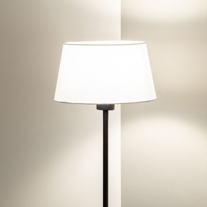 Brilagi - Candeeiro de pé LED CERIA 1xE27/40W/230V diâmetro 25 cm branco/preto