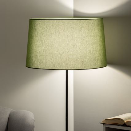 Brilagi - Candeeiro de pé LED CERIA 1xE27/40W/230V diâmetro 45 cm verde/preto