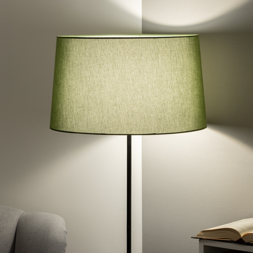 Brilagi - Candeeiro de pé LED CERIA 1xE27/40W/230V diâmetro 45 cm verde/preto