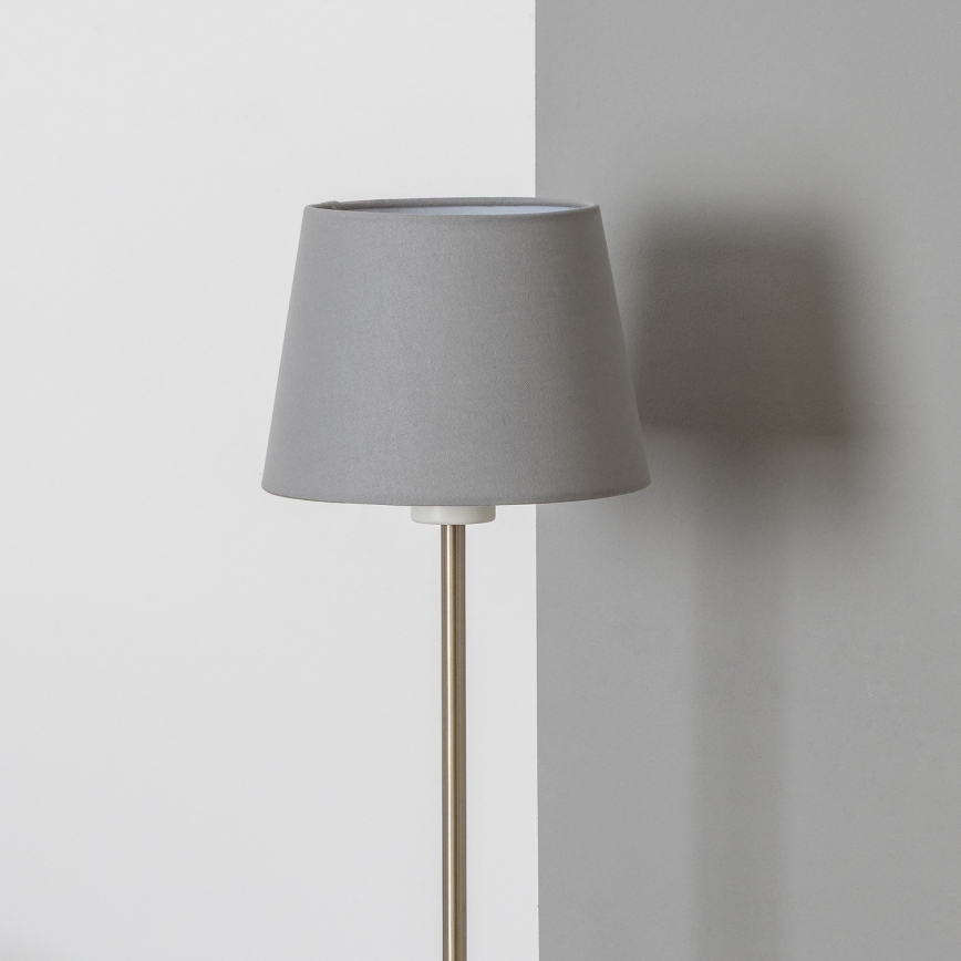 Brilagi - Candeeiro de pé LED CERIA 1xE27/40W/230V Ø 20,5 cm cinzento/cromado fosco