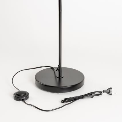 Brilagi - Candeeiro de pé LED CERIA 1xE27/40W/230V Ø 25 cm bambu/preto