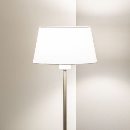 Brilagi - Candeeiro de pé LED CERIA 1xE27/40W/230V Ø 25 cm branco/cromado mate