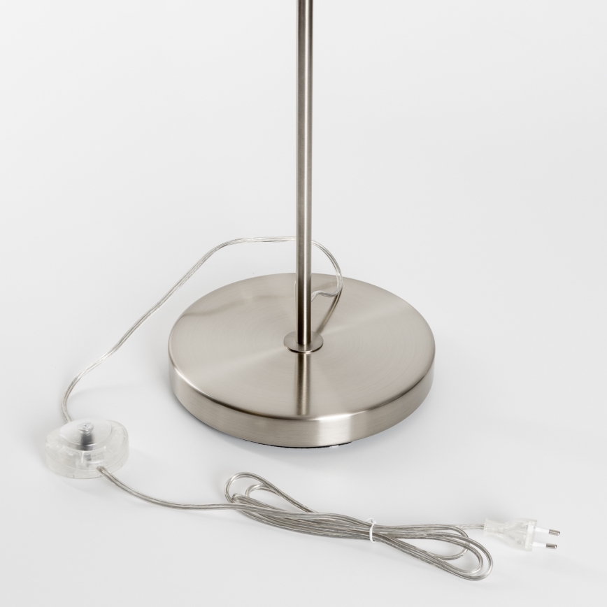 Brilagi - Candeeiro de pé LED CERIA 1xE27/40W/230V Ø 25 cm branco/cromado mate