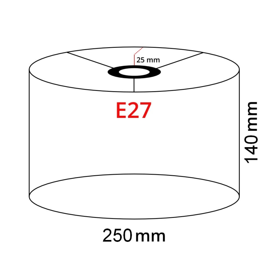Brilagi - Candeeiro de pé LED CERIA 1xE27/40W/230V Ø 25 cm branco/cromado mate