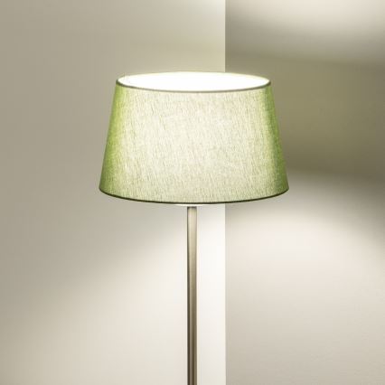Brilagi - Candeeiro de pé LED CERIA 1xE27/40W/230V Ø 25 cm verde/cromo mate