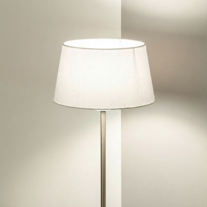Brilagi - Candeeiro de pé LED CERIA 1xE27/40W/230V Ø 30 cm branco/cromado mate