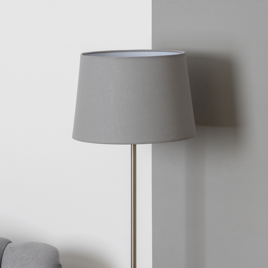 Brilagi - Candeeiro de pé LED CERIA 1xE27/40W/230V Ø 30 cm cinzento/cromado fosco