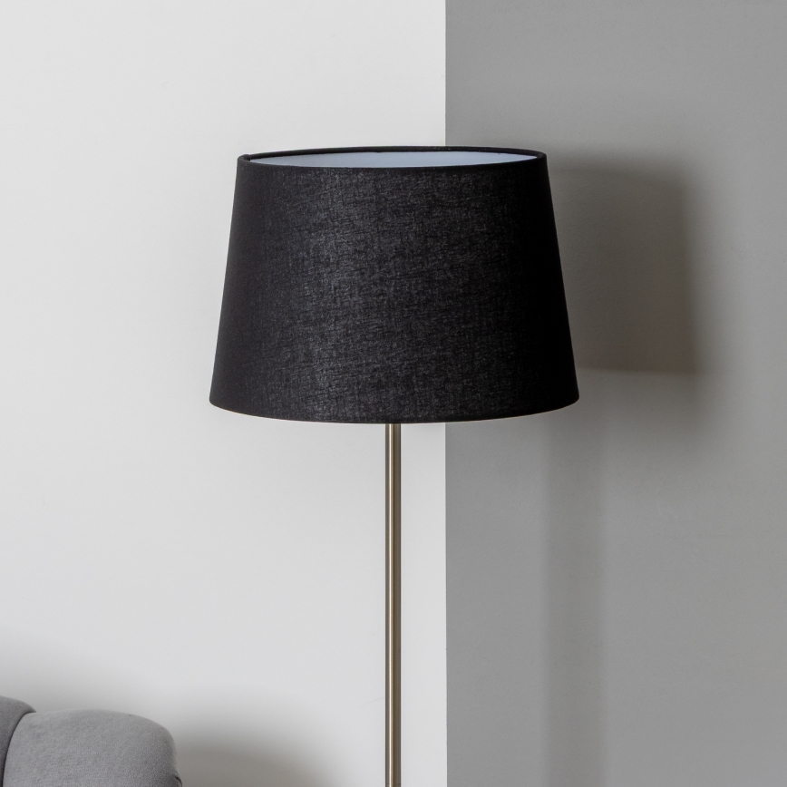 Brilagi - Candeeiro de pé LED CERIA 1xE27/40W/230V Ø 30 cm preto/cromo mate