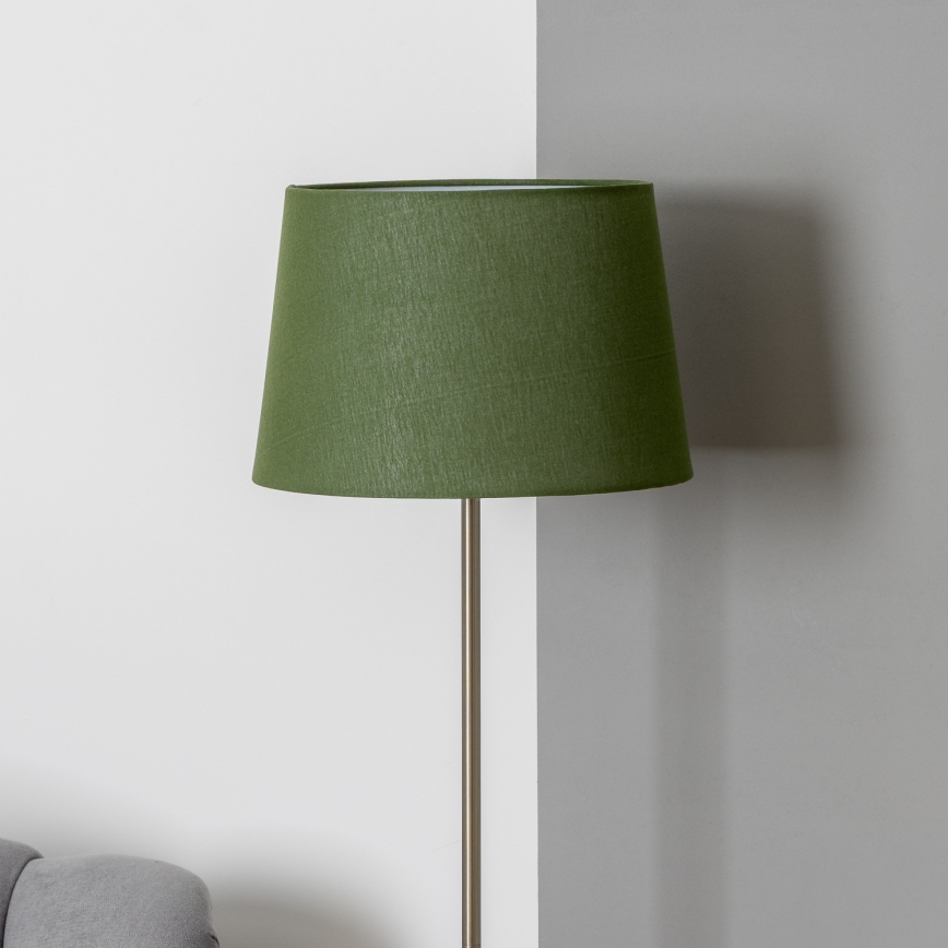 Brilagi - Candeeiro de pé LED CERIA 1xE27/40W/230V Ø 30 cm verde/cromado mate