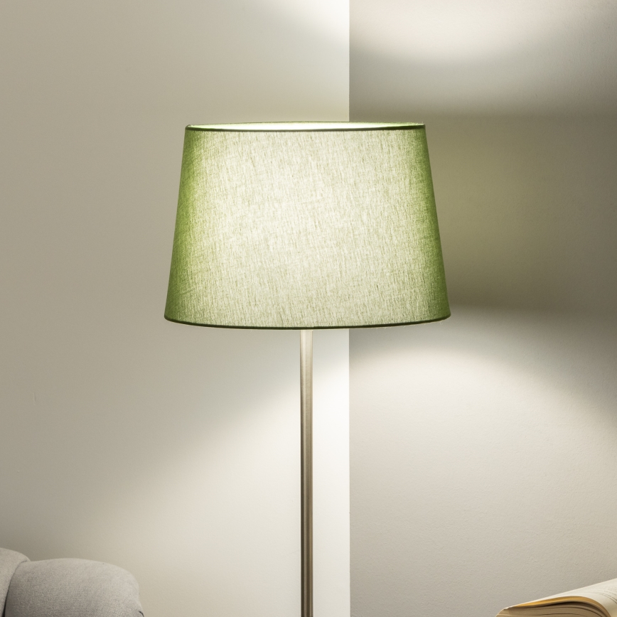 Brilagi - Candeeiro de pé LED CERIA 1xE27/40W/230V Ø 30 cm verde/cromado mate