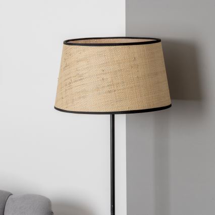 Brilagi - Candeeiro de pé LED CERIA 1xE27/40W/230V Ø 35 cm bege/preto