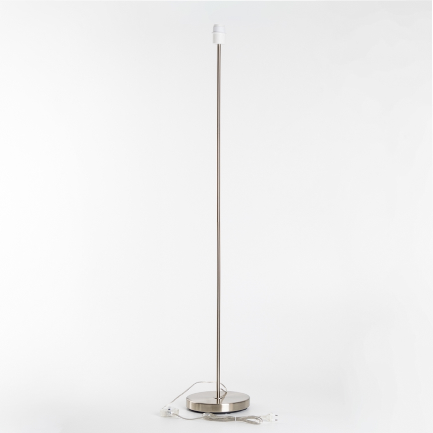 Brilagi - Candeeiro de pé LED CERIA 1xE27/40W/230V Ø 40 cm bambu/cromo fosco