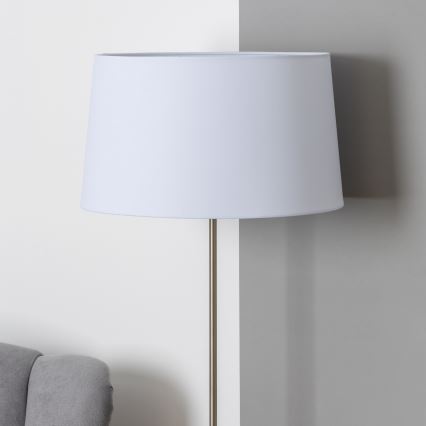 Brilagi - Candeeiro de pé LED CERIA 1xE27/40W/230V Ø 45 cm branco/cromo mate