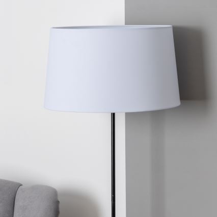 Brilagi - Candeeiro de pé LED CERIA 1xE27/40W/230V Ø 45 cm branco/preto