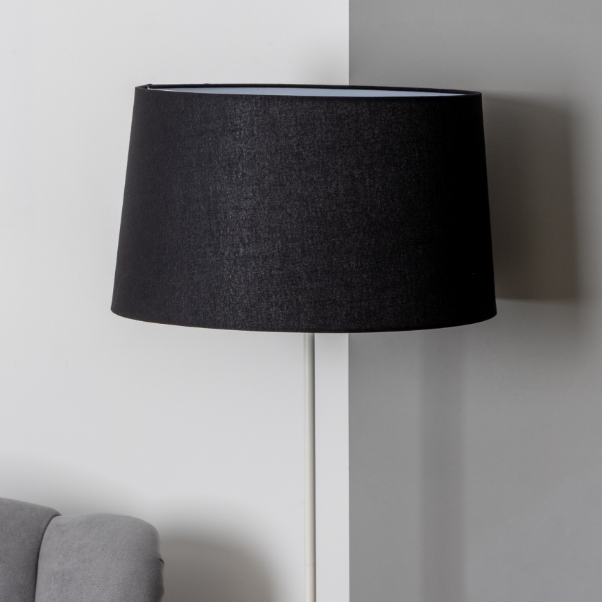 Brilagi - Candeeiro de pé LED CERIA 1xE27/40W/230V Ø 45 cm preto/branco