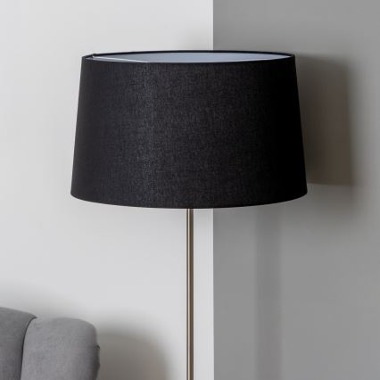 Brilagi - Candeeiro de pé LED CERIA 1xE27/40W/230V Ø 45 cm preto/cromo mate