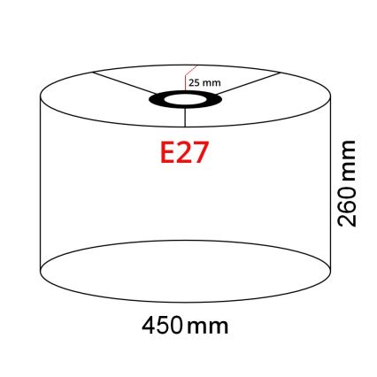 Brilagi - Candeeiro de pé LED CERIA 1xE27/40W/230V Ø 45 cm preto/cromo mate
