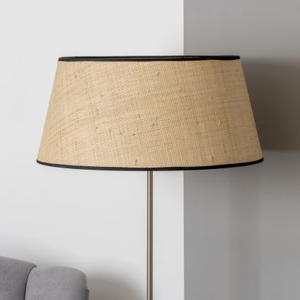 Brilagi - Candeeiro de pé LED CERIA 1xE27/40W/230V Ø 50 cm bege/cromo mate