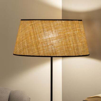 Brilagi - Candeeiro de pé LED CERIA 1xE27/40W/230V, Ø 50 cm, bege/preto