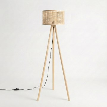 Brilagi - Candeeiro de pé LED CERIA 1xE27/60W/230V Ø 25 cm bege