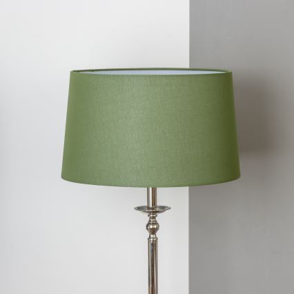 Brilagi - Candeeiro de pé LED CERIA 1xE27/60W/230V Ø 45 cm cromado brilhante/verde