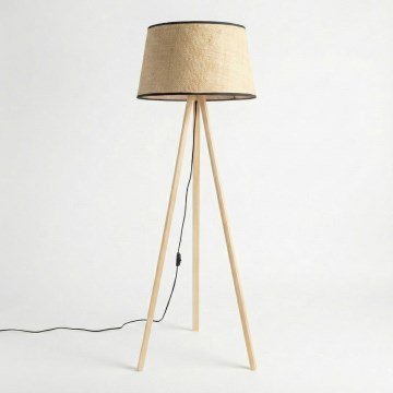 Brilagi - Candeeiro de pé LED CERIA 1xE27/60W/230V Ø 50 cm bege