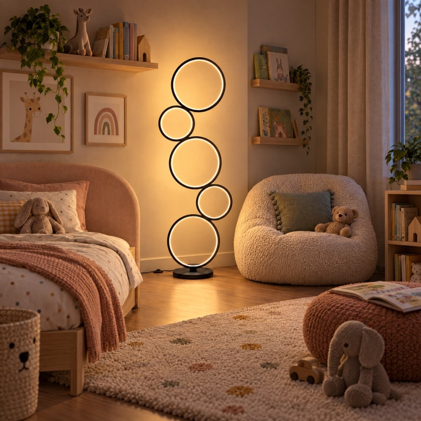 BRILAGI - Candeeiro de pé LED ECHO LED/36W/230V 4000K 110 cm preto