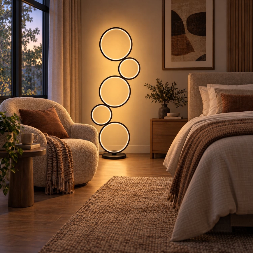 BRILAGI - Candeeiro de pé LED ECHO LED/36W/230V 4000K 110 cm preto
