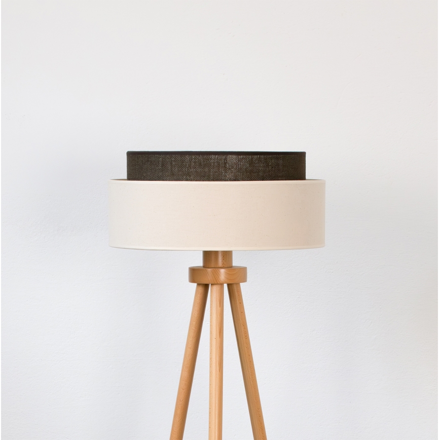 Brilagi - Candeeiro de pé LED Estilo BOHO 1xE27/15W/230V creme/castanho