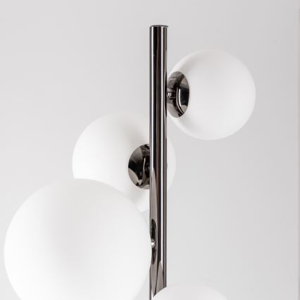 Brilagi - Candeeiro de pé LED MILLA 7xG9/3W/230V preto cromado/branco