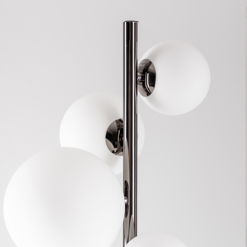 Brilagi - Candeeiro de pé LED MILLA 7xG9/3W/230V preto cromado/branco