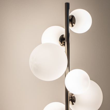 Brilagi - Candeeiro de pé LED MILLA 7xG9/3W/230V preto cromado/branco
