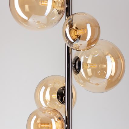 BRILAGI - Candeeiro de pé LED MILLA 7xG9/3W/230V preto cromado/dourado
