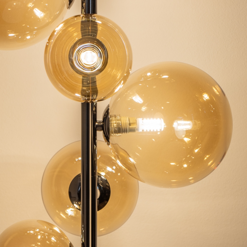 BRILAGI - Candeeiro de pé LED MILLA 7xG9/3W/230V preto cromado/dourado