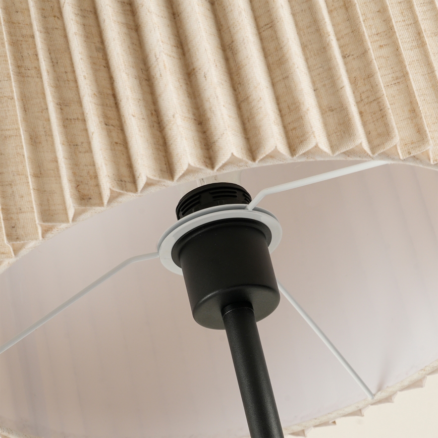 Brilagi - Candeeiro de pé NORDIC WAVE 1xE27/15W/230V linho/preto