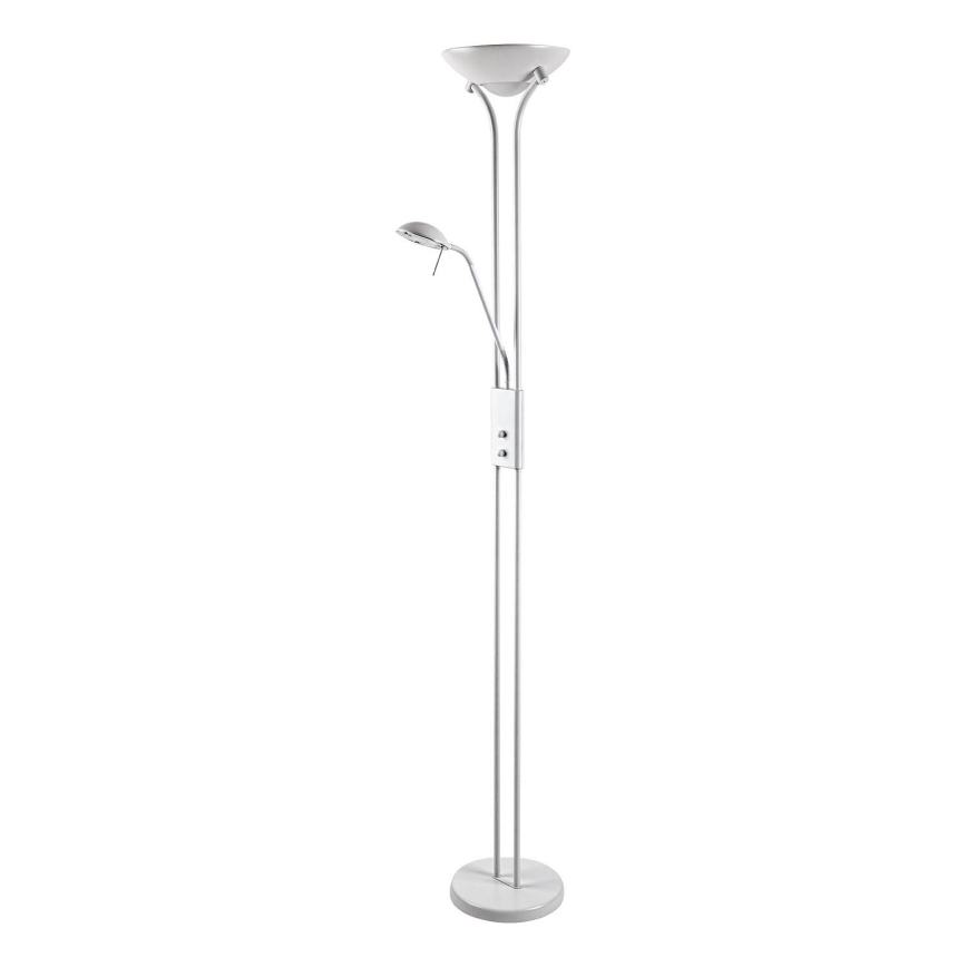 Brilagi - Candeeiro de pé regulável SCARLETT 1xR7s/230W/230V + 1xG9/40W branco