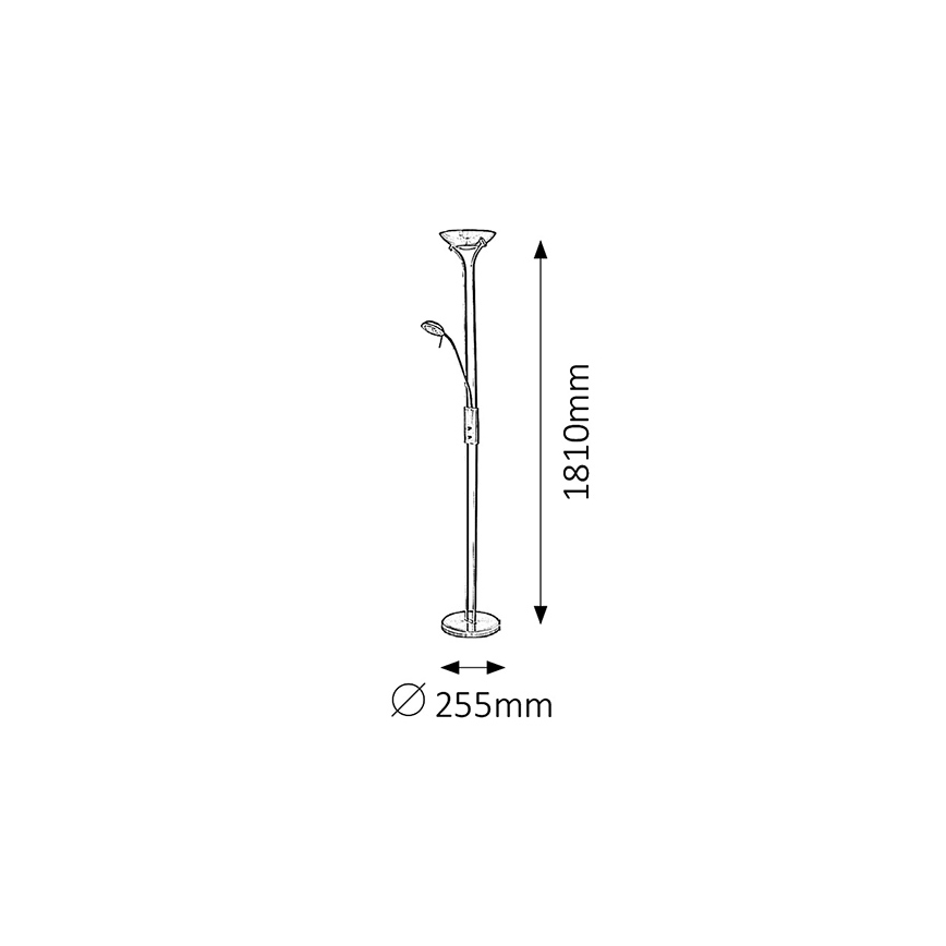 Brilagi - Candeeiro de pé regulável SCARLETT 1xR7s/230W/230V + 1xG9/40W branco