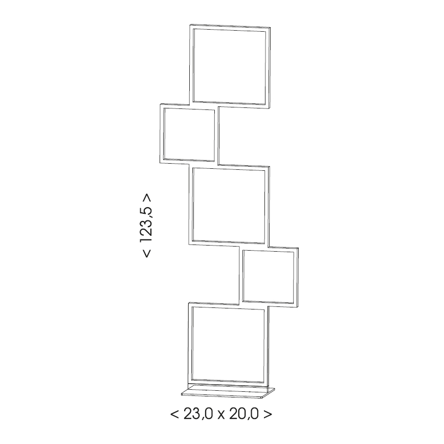 Brilagi - Candeeiro de pé SHIFT LED/36W/230V 4000K 123 cm preto