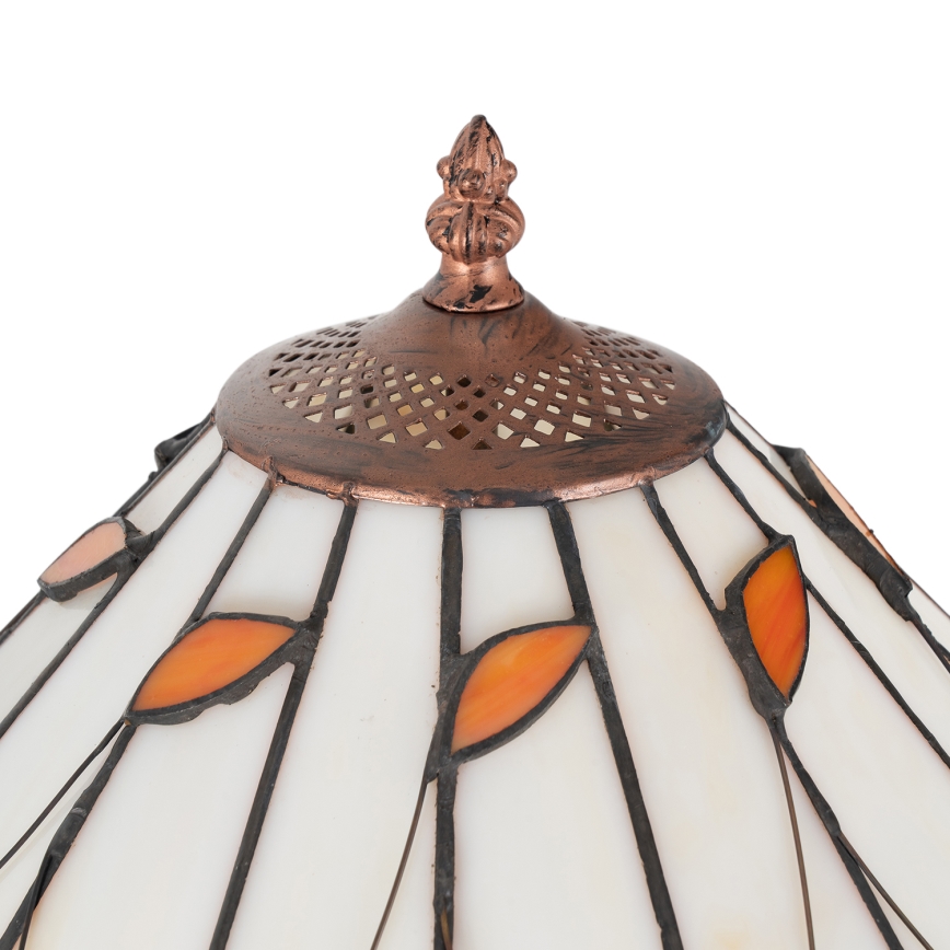 Brilagi - Candeeiro de pé Tiffany em vitral FOLIA 2xE27/60W/230V