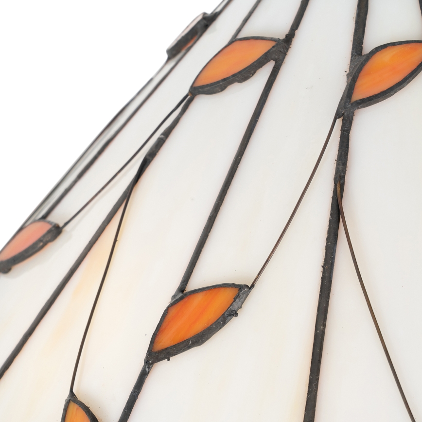 Brilagi - Candeeiro de pé Tiffany em vitral FOLIA 2xE27/60W/230V