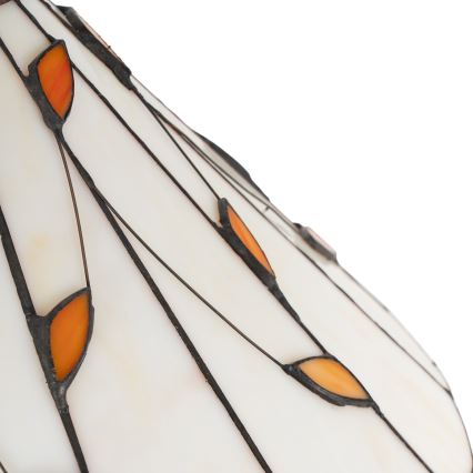 Brilagi - Candeeiro de pé Tiffany em vitral FOLIA 2xE27/60W/230V