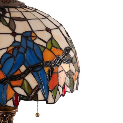 Brilagi - Candeeiro de pé Tiffany em vitral JUNGLE 2xE27/60W/230V