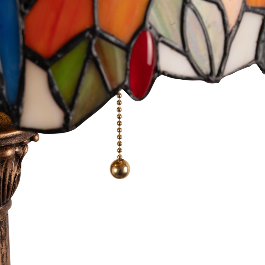 Brilagi - Candeeiro de pé Tiffany em vitral JUNGLE 2xE27/60W/230V