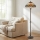 Brilagi - Candeeiro de pé Tiffany em vitral LUISA 2xE27/60W/230V