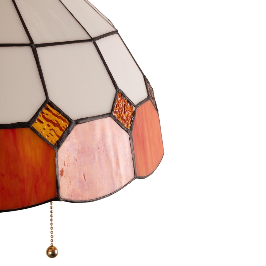 Brilagi - Candeeiro de pé Tiffany em vitral SIENNA 2xE27/60W/230V