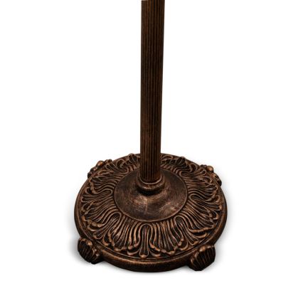 Brilagi - Candeeiro de pé Tiffany em vitral SIENNA 2xE27/60W/230V