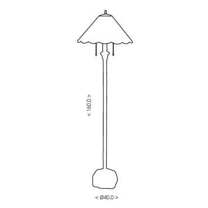 Brilagi - Candeeiro de pé Tiffany em vitral SUNFLOWER 2xE27/60W/230V