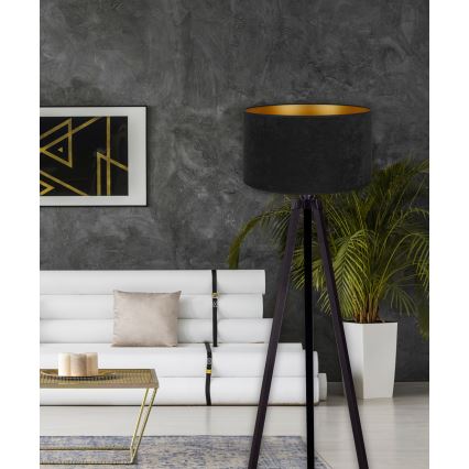 Brilagi - Candeeiro de pé VELVET 1xE27/60W/230V preto/wenge