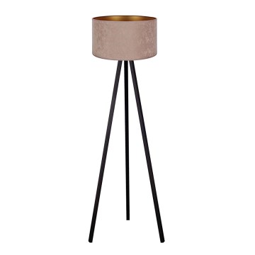 Brilagi - Candeeiro de pé VELVET 1xE27/60W/230V wengue/bege