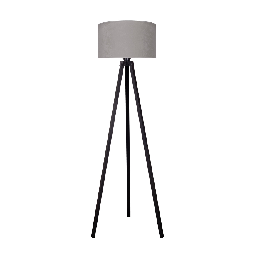 Brilagi - Candeeiro de pé VELVET 1xE27/60W/230V wengue/cinza